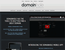 Tablet Screenshot of domainhole.com